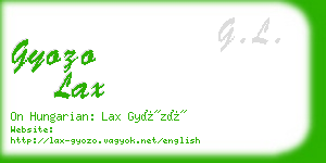 gyozo lax business card